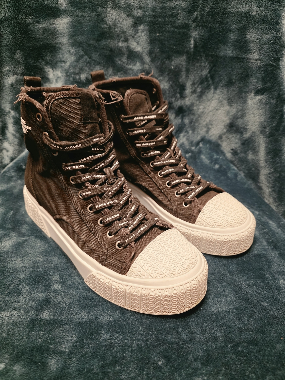 Marc Jacobs Women's High-Top Canvas Sneaker in Black